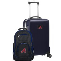 Atlanta Braves Deluxe 2-Piece Backpack and Carry-On Set - Navy