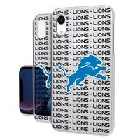 Detroit Lions iPhone Clear Text Backdrop Design Case
