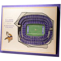 Minnesota Vikings 17'' x 13'' 5-Layer StadiumViews 3D Wall Art
