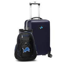 MOJO Navy Detroit Lions 2-Piece Backpack & Carry-On Set