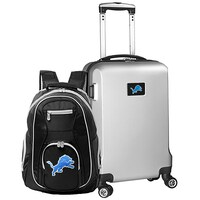 MOJO Silver Detroit Lions 2-Piece Backpack & Carry-On Set