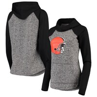 Women's G-III 4Her by Carl Banks Heathered Gray/Black Cleveland Browns Championship Team Ring Pullover Hoodie