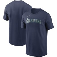 Men's Nike Navy Seattle Mariners Team Wordmark T-Shirt