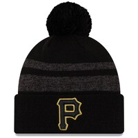 Men's New Era Black Pittsburgh Pirates Dispatch Cuffed Knit Hat With Pom