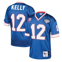 Men's Mitchell & Ness Jim Kelly Royal Buffalo Bills 1994 Authentic Throwback Retired Player Jersey
