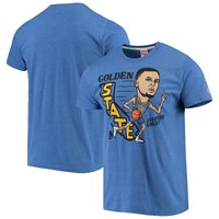 Men's Stephen Curry Royal Golden State Warriors Caricature Tri-Blend T-Shirt