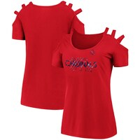 Women's Fanatics Branded Red St. Louis Cardinals Three Strap Open Shoulder T-Shirt