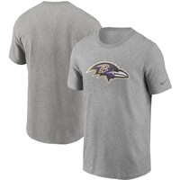 Men's Nike Heathered Gray Baltimore Ravens Primary Logo T-Shirt
