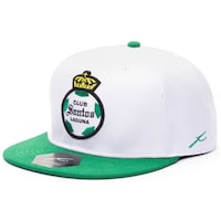 Men's Fi Collection White/Green Santos Laguna Team Snapback Adjustable Hat