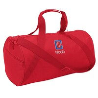 Youth Red LA Clippers Personalized Duffle Bag