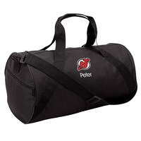 Youth Black New Jersey Devils Personalized Duffle Bag