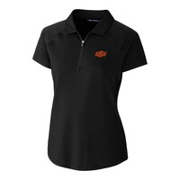 Women's Cutter & Buck Black Oklahoma State Cowboys Forge Polo