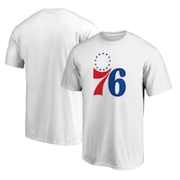 Men's Fanatics Branded White Philadelphia 76ers Primary Team Logo T-Shirt