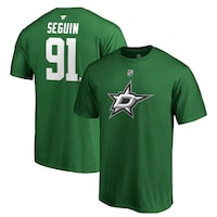 Men's Fanatics Branded Tyler Seguin Kelly Green Dallas Stars Team Authentic Stack Name & Number T-Shirt