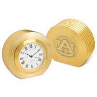 Gold Auburn Tigers Presidential II Desk Clock
