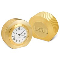Gold LSU Tigers Presidential II Desk Clock