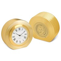 Gold Notre Dame Fighting Irish Presidential II Desk Clock
