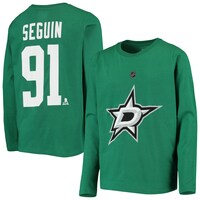 Youth Tyler Seguin Kelly Green Dallas Stars Authentic Stack Long Sleeve Name & Number T-Shirt