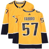 Dante Fabbro Nashville Predators Autographed Gold Adidas Authentic Jersey