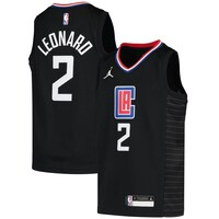 Youth Jordan Brand Kawhi Leonard Black LA Clippers 2020/21 Swingman Player Jersey - Statement Edition