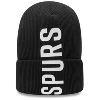 Men's New Era Black Tottenham Hotspur Vertical Wordmark Cuffed Knit Hat