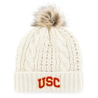 Women's '47 White USC Trojans Meeko Cuffed Knit Hat with Pom