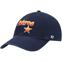 Men's '47 Navy Houston Astros Logo Cooperstown Collection Clean Up Adjustable Hat