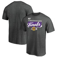 Men's Fanatics Branded Heather Charcoal Los Angeles Lakers 2020 Western Conference Champions Locker Room Big & Tall T-Shirt