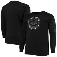 Men's Fanatics Branded Black New York Jets Big & Tall Color Pop Long Sleeve T-Shirt