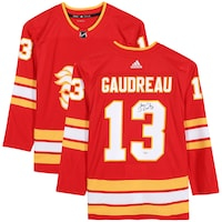 Johnny Gaudreau Calgary Flames Autographed Red Alternate Adidas Authentic Jersey