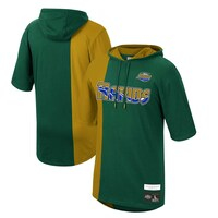 Men's Mitchell & Ness Green/Tan Colorado Rapids Since '96 Split Color Short Sleeve Hoodie