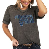 Women's Charcoal Villanova Wildcats State of Mind Better Than Basic Boyfriend T-Shirt