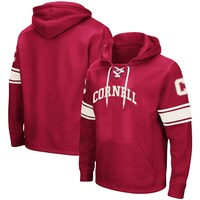 Men's Colosseum Red Cornell Big Red 2.0 Lace-Up Pullover Hoodie