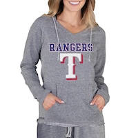 Women's Concepts Sport Gray Texas Rangers Mainstream Terry Long Sleeve Hoodie Top