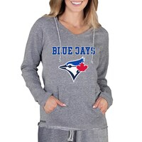 Women's Concepts Sport Gray Toronto Blue Jays Mainstream Terry Long Sleeve Hoodie Top