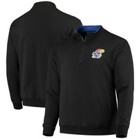 Men's Colosseum Black Kansas Jayhawks Tortugas Logo Quarter-Zip Jacket