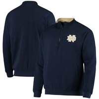 Men's Colosseum Navy Notre Dame Fighting Irish Tortugas Logo Quarter-Zip Jacket