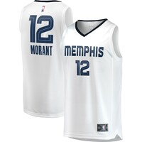 Men's Fanatics Branded Ja Morant White Memphis Grizzlies Fast Break Replica Player Jersey - Association Edition