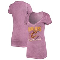 Women's Majestic Threads Wine Cleveland Cavaliers NYC Tie-Dye V-Neck T-Shirt