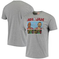 Men's Homage Chris Webber/Juwan Howard Heathered Gray Washington Wizards NBA Jam Tri-Blend T-Shirt