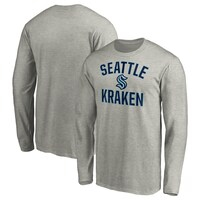 Men's Fanatics Branded Heather Gray Seattle Kraken Victory Arch Long Sleeve T-Shirt