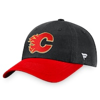 Men's Fanatics Branded Black/Red Calgary Flames Core Primary Logo Adjustable Hat