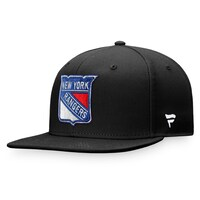 Men's Fanatics Branded Black New York Rangers Core Primary Logo Fitted Hat