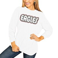 Women's White Boston College Eagles It's A Win Vintage Vibe Long Sleeve T-Shirt