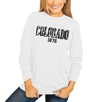 Women's White Colorado Buffaloes No Time to Tie Dye Long Sleeve T-Shirt