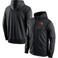 Men's Nike Black Oregon State Beavers Logo Stack Performance Full-Zip Hoodie