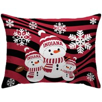 Indiana Hoosiers 20'' x 26'' Holiday Snowman Bed Pillow