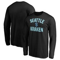 Men's Fanatics Branded Black Seattle Kraken Victory Arch Long Sleeve T-Shirt
