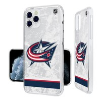 Columbus Blue Jackets iPhone Stripe Clear Ice Case