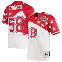 Men's Mitchell & Ness Derrick Thomas White/Red AFC 1995 Pro Bowl Authentic Jersey